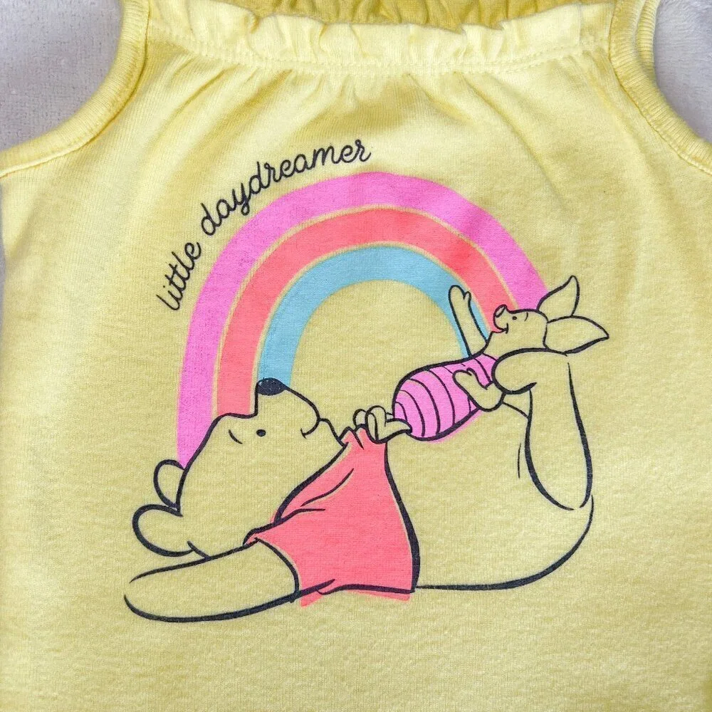 Jumping Beans Smocked Bodysuit | Baby Girls | 12 Months | Winnie Pooh | Yellow